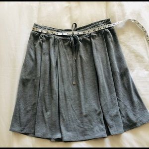 LaCoste Casual Grey Midi Skirt with Drawstring Waist Size L Very Good Condition